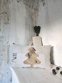 VERKAUFT Sho 01.01. Tannenbaum KISSEN Leinenkissen Getreidesackkissen
