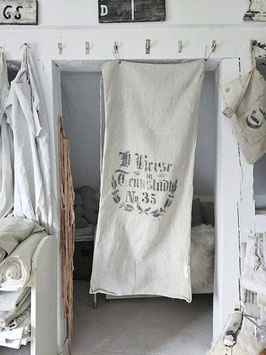 VERKAUFT Ets 17.06. No.35 HEISE antiker Getreidesack Leinensack Mehlsack