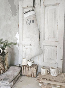 VERKAUFT Wid 02.12. XXL CHEN Stiefel Nikolaus Weihnachtsstiefel aus antikem Getreidesack