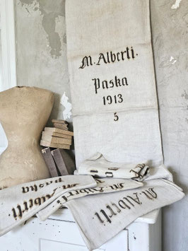 ALBERTI 1913 unben antiker Leinensack Getreidesack Mehlsack