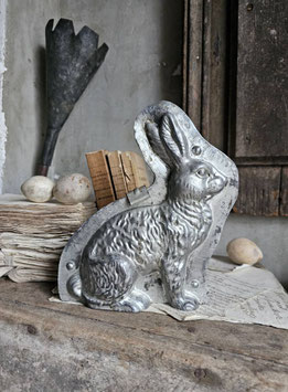 19cm antike Schokoladenform HASE sitzend LAURÖSCH