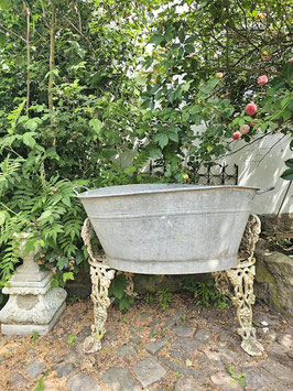 VERKAUFT Ets 03.03. 90cm uralte Badewanne Kinderbadewanne Zinkwanne