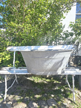 81cm uralte Badewanne Pflanzwanne Kinderbadewanne Zinkwanne