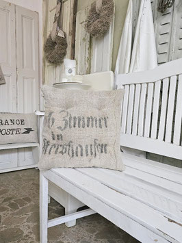 VERKAUFT Vin 15.05. ZIMMER Stuhlkissen Sitzkissen aus antikem Leinen 40x40