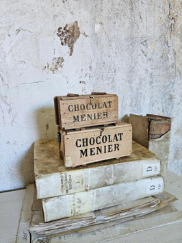 VERKAUFT Sho 29.05. uralte CHOCOLAT MENIER Transportbox