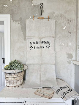 unben antiker Leinensack Getreidesack Mehlsack