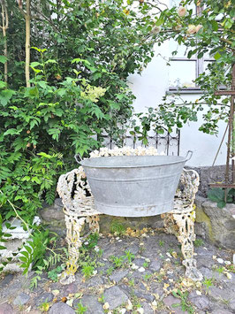 70cm uralte Badewanne dicht Pflanzwanne Kräuterwanne Kinderbadewanne Zinkwanne