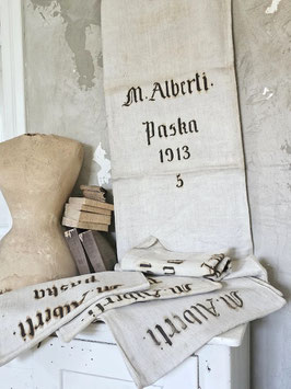 2xVERKAUFT Tri 21.11. ALBERTI 1913 unben antiker Leinensack Getreidesack Mehlsack