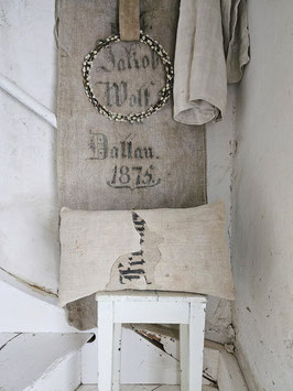 STORNO Sus 24.01. 48x27cm Leinenkissen HASE mit Schrift Fr