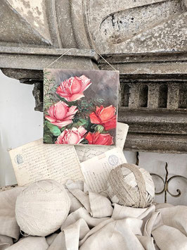 VERKAUFT Bra 28.04. ROSEN sehr altes Ölbild - Fragment - BECK
