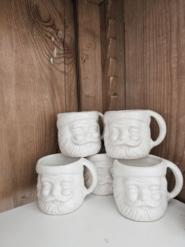 sehr alte Weihnachtsmann Tasse Keramik Weihnachtstasse