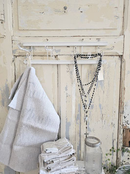 antike Hakenleiste mit 4 Doppelhaken - Shabbychic