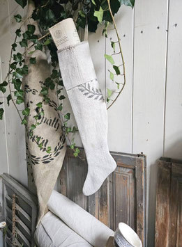 XXL GIRLANDE Stiefel Nikolaus Weihnachtsstiefel aus antikem Leinensack