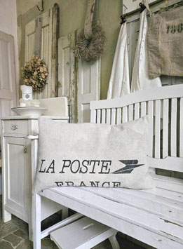 VERKAUFT Tam 15.12. LA POSTE FRANCE - Franz Postsack Leinenkissen 60x38