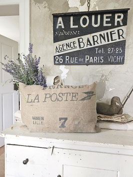 58x38cm LA POSTE Leinenkissen