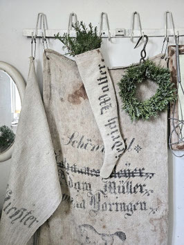 VERKAUFT Wol 31.10. XXL Stiefel Nikolaus Weihnachtsstiefel aus antikem Leinensack - WALTER