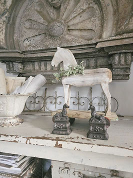 VERKAUFT Woj 21.12. antikes Ziehpferd - Traumteil grandioser Patina - shabbychic
