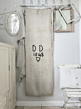 1848 DD unben antiker Leinensack Mehlsack Getreidesack