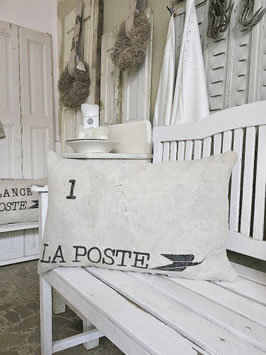 VERKAUFT Cia 11.11. LA POSTE 1 - Franz Postsack Leinenkissen 60x38 (III)