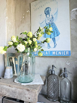 uraltes 3L!!! Einmachglas PICKLE JAR aqua meerblau - perfekt als Windlicht!