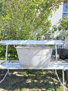62cm uralte Badewanne Pflanzwanne Kräuterwanne Kinderbadewanne Zinkwanne