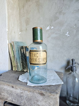 TINCT. CHIN. SIMP  antike grosse franz Apothekerflasche