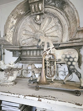 ungewöhnliche antike Trompete Posaune - Kinderinstrument?