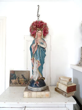 VERKAUFT Kli 04.07.  86 cm imposante Statue antike Madonna - Mutter Gottes