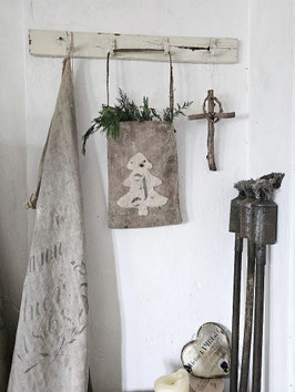 VERKAUFT Sho 01.01. Hängetasche aus antikem Leinensack - TANNENBAUM J.