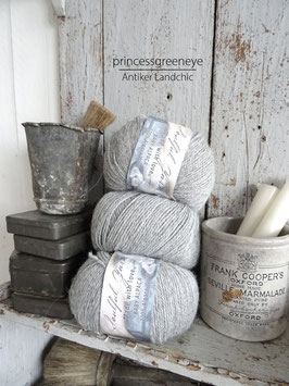 100% BABY ALPACA / LIGHT GREY / HELLGRAU von JEANNE D'ARC LIVING