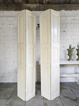 2xVERKAUFT Kli 19.07.  198cm!!! uralter Fensterladen - sahneweiss - schöne Patina