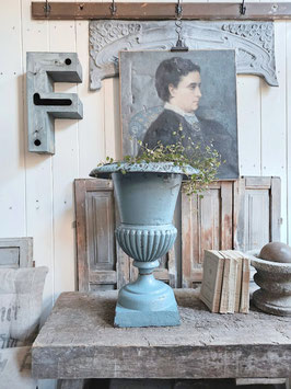 51cm uralte SEHR GROSSE franz Louvrevase Eisenvase - frenchblue