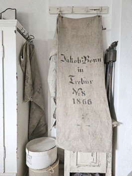 VERKAUFT Lad 28.11. 1866 BONN langer Getreidesack Leinensack Mehlsack