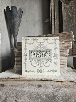 antike englische Wandfliese WEDGWOOD JOSIAH ETRURIA grünes Dekor