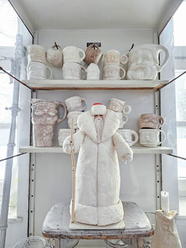 VERKAUFT Tri 21.11.  36cm sehr alter VÄTERCHEN FROST / russischer Watte Weihnachtsmann