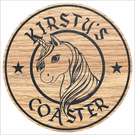 Unicorn Personalised Coaster