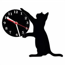 Black Cat Clock Acrylic
