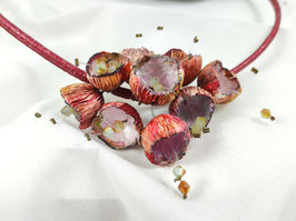 Tonblüten-Collier "Honigkuchen"
