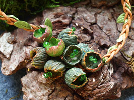 Tonblüten-Collier "Waldspaziergang"