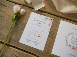 Save-the-Date-Karte Blumen