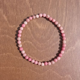 Bracelet Rhodonite rose 4mm