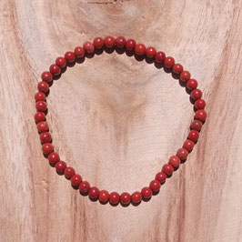 Bracelet Jaspe Rouge 4mm