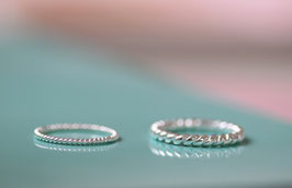 'ROPE'  Ringe Silber