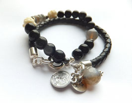 'BUDDHA LOVE' BLACK Armband