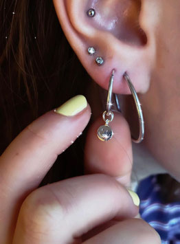 'SMILEY' Ohrringe Silber