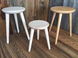 Dreibein-Hocker in 3 Grössen Ahornholz