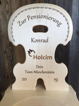 Stabelle mit Logo