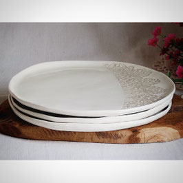 Assiettes de présentation dentelle