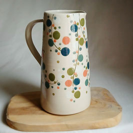 Pichet guirlande de fleurs, pièce unique