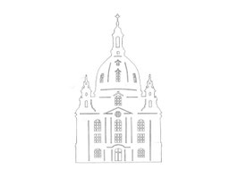 "Dresdner Frauenkirche" Fensterbild